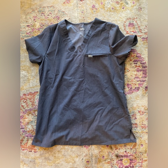 Small Lago charcoal grey scrub top - Picture 2 of 3